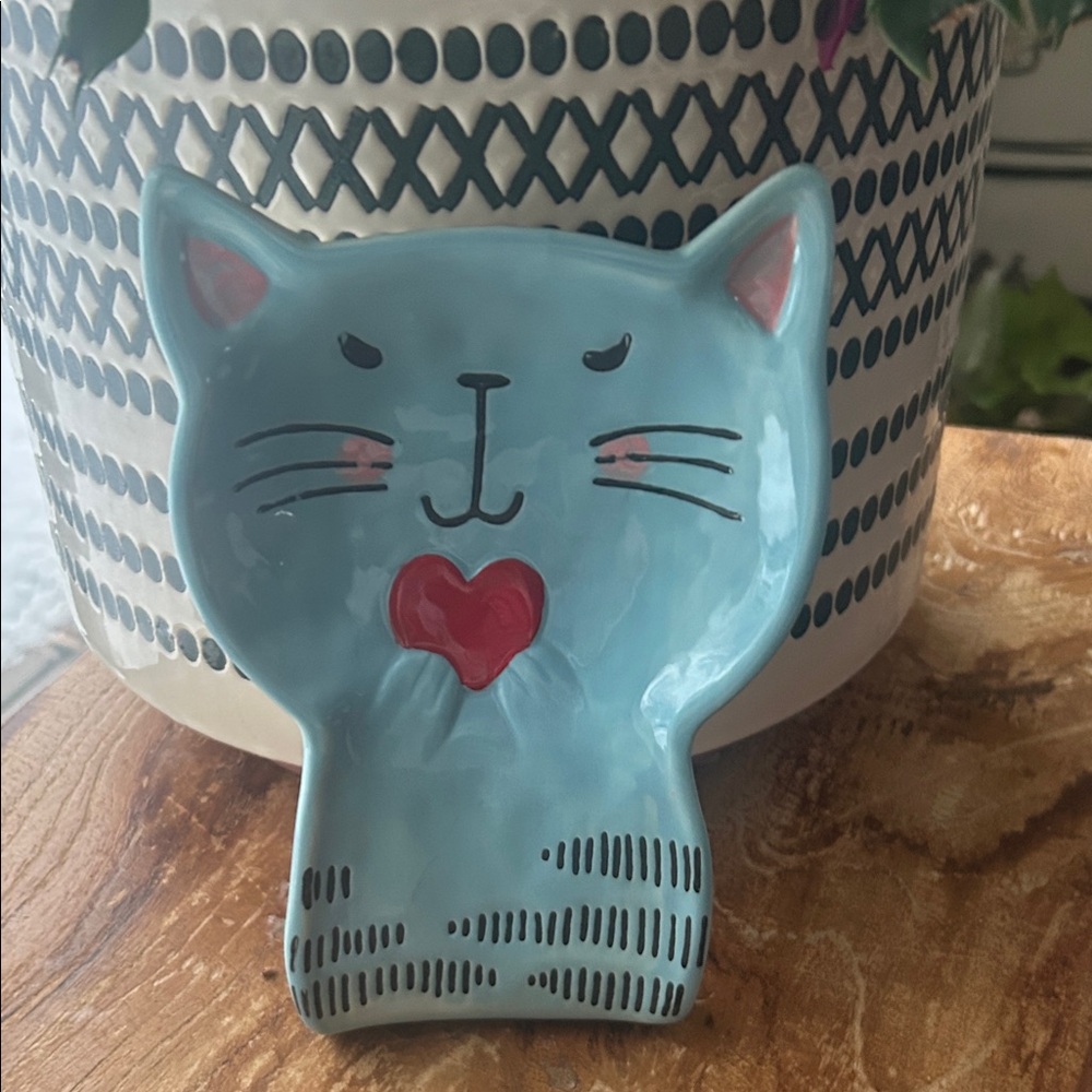 Bico Blue Cat-Shaped Ceramic Dish